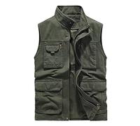 Men's Tactical Cargo Casual Work Vests For Men Winter Militaire Multi-Pocket Sleeveless Vests