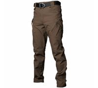 Men's Tactical Cargo Pants, Elastic Multi Pocket Outdoor Straight Tube Workwear Ripstop Military Tactical Combat Pant Lightweight Assault Cargo Casual Pants Loose Fit Hiking Trousers Brown