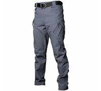 Men's Tactical Cargo Pants, Elastic Multi Pocket Outdoor Straight Tube Workwear Ripstop Military Tactical Combat Pant Lightweight Assault Cargo Casual Pants Loose Fit Hiking Trousers Grey