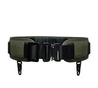 Men's Tactical Combat Belt 1000D Cordura Molle Belt with Metal Hook Suspension System Quick Release Belt (Ranger Green)