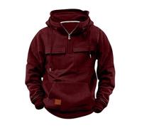 Mens Tactical Hoodie Mens Hoodies Quarter Zip Utility Cargo Sweatshirt Multi Pocket Camping Sweatshirt Military Hooded Jumper Gym Sports Outfits Winter Essentials Jumper With Flap Pockets