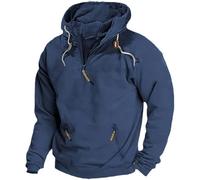 Men's Tactical Hoodie, Outdoor Military Fleece Pullover, Heavy-Duty Quarter-Zip Sweatshirt, Durable Hiking Hooded Jacket, Men's Windproof Winter Top, Rugged Utility Hoodie for Men