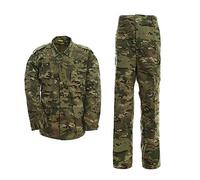 Men's Tactical Suit Camouflage Combat Jacket & Trousers Set Airsoft Clothing Military Jacket Uniform War Game Army Military Paintball BDU Hunting Shooting Camo Gear