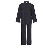 Men's Tai Chi Suit Kung Fu Uniform Martial Arts Clothing Black - Size: XL