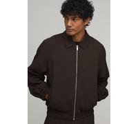 Men's Tailored Co-Ord Regular Fit Trucker Jacket | Chocolate | Size X-Small | BOOHOOMAN