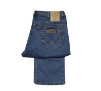 MENS TALL 36 INCH LEG WRANGLER TEXAS STRETCH STRAIGHT LEG ZIP FLY - STONEWASH