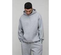 Men's Tall Essential Oversized Over the Head Hoodie | Grey Marl | Size Large | BOOHOOMAN