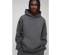 Men's Tall Essential Regular Fit Over the Head Hoodie | Charcoal | Size Small | BOOHOOMAN
