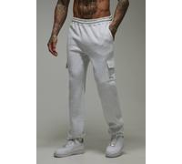 Men's Tall Man Active Regular Fit Cargo Jogger | Grey Marl | Size Small | BOOHOOMAN
