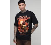 Men's Tall Oversized Chris Stapleton License Print T-Shirt | Black | Size Large | BOOHOOMAN