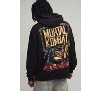 Men's Tall Oversized Mortal Kombat Licensed Printed Hoodie | Black | Size 2X-Large | BOOHOOMAN