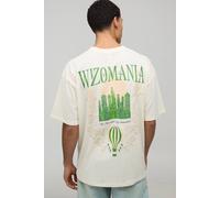 Men's Tall Oversized Wicked License Printed T-Shirt | Ecru | Size 2X-Large | BOOHOOMAN