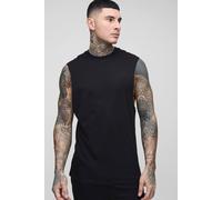 Men's Tall Reguar Fit Essential Drop Armhole Tank | Black | Size X-Large | BOOHOOMAN