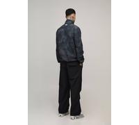 Men's Tall Ripstop Funnel Neck Track Jacket | Camo | Size 2X-Large | BOOHOOMAN