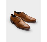 Men's Tan Leather Brogue Derby Shoes - Size: 10 - Savile Row Company