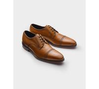 Men's Tan Leather Capped Derby Shoes - Size: 7 - Savile Row Company
