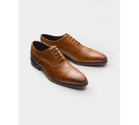 THE SAVILE ROW COMPANY LONDON Men's Leather Capped Oxford Shoes, Tan, 10