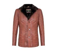 Men's Tan Leather Classic Soft Real Italian Leather Blazer Jacket Coat