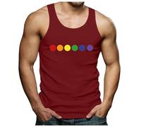 Mens Tank Top Gay LGBTQ Pride Holidays Vest Rainbow T Shirt Summer Tank Top LGBT Gay Pride Day Awareness Mens Vest Tank Top Pride Tank Top Rainbow Pattern Sleeveless T Shirt LGBTQ Clothing