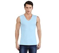 Men's Tank Top,Ices Silk Quick Dry Vest No Trace Solid Color V Neck Breathable for Summer Sports Breathable Vest