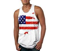 Men's Tank Top Muscle Shirt with Print Vests Sleeveless Vest Fashion Street Style Summer Muscle Shirt 4th of July Patriotic Shirts Men's Casual Tank Tops for Men Bodybuilding Sports Tops, White (white