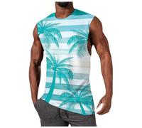 Mens Tank Tops Multipack Cotton Vest for Men Sleeveless Undershirt Basic Plain Color Underwear Mens Black Tank top Mens Training Vest Polo Shirt Men Pack of 3 (Green, XXL)