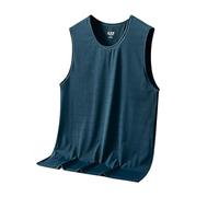 Mens Tank Tops Multipack Cotton Vest for Men Sleeveless Undershirt Basic Plain Color Underwear Tank Tops Men White Mens Gym Vest Pack Evening Shirts for Men Adult (A, XXXL)
