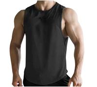 Mens Tank Tops UK Clearance Classic Casual Vest Slim Fit Summer T Shirts Sleeveless Shirt Round Neck Undershirt Muscle Singlet Plain Breathable Athletic Wear Quick Dry Tee Workout Running Jumper