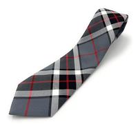 Mens Tartan Neck Tie, Available in a Selection of Tartans (Thomson Grey)