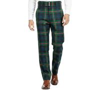 Men's Tartan Trews Gunn Tartan - Waist 46" - Inner Length 33" (Long) - Scottish Highland Poly-Viscose Trousers