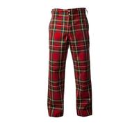 Men's Tartan Trews Royal Stewart Tartan - Waist 44" - Inner Length 29" (Short) - Scottish Highland Poly-Viscose Trousers