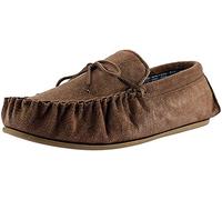 Mens Taupe Suede Moccasin Slipper with Hardwearing sole- Bruce