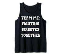 Mens Team Me Fighting Diabetes Together Quote Tank Top