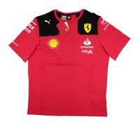 Men's Team Tee Red Ferrari 2023-2024 Short Sleeve Sports Jersey Top T-Shirt
