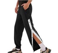 Men's Tear Away Pants Split Snap Button Tapered Leg Sweatpants Trendy Comfy Relaxed Fit Trousers with Pockets Outdoor Athletic Gym Workouts Pant Daily Wear