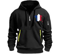 Men's Techwear Hip Hop Hoodie Cargo Hoodies For Men Vintage Unisex Hooded Jacket Color Block Pullover Y2K Patchwork Urban Workout Gym Sports Women Couples Black