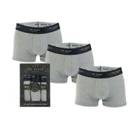 Ted Baker Men's Mens 3-Pack Cotton Boxers - Mens 3-Pack Trunks - Mens Three Pack Cotton Fashion Trunk - Grey
