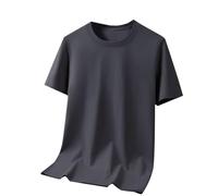 Men's Tee Shirt Breathable Plain Gym Tshirt for Men Casual Athletic Short Sleeve Slim Fit Round Neck Summer Training Tee Classic Versatile Basic T-Shirt for Working Running Fishing S-5XL