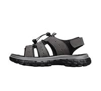 Men's Teenagers Quick Dry Hiking Sandals, Non-Slip Rugged Sole Adjustable Drawstring Summer Water Shoes, Breathable Odor-Resistant Soft Footwear for Outdoor Beach Driving Walking(Grey,7 UK)
