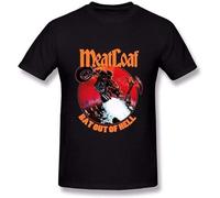 Men's Tees Meat Loaf Band -Bat Out of Hell T Shirt O-Neck T Shirts Black L