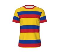 Men's Tees-Soft Fitted Cool Colombia Flag Design Graphic T Shirt - 3D Graphic Colorful T-Shirts Short Sleeve Crew Neck Print Tee for Men Women and Youngs S-6XL