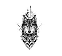 Men's Temporary Tattoos for Hand Arm Body Waterproof Wolf Tiger Lion Animal Tattoo Stickers for Women(09)