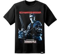 Mens Terminator 2 Judgement Day Movie Poster T Shirt Skynet Cyberdyne Systems Black
