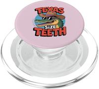 Mens Texas Size Teeth Gator Shirt Funny Alligator Cowboy Hat PopSockets PopGrip for MagSafe