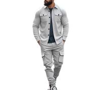 Mens Textured Track Suits 2 Piece Tracksuit Set with Hoodie Sweatshirt and Sweatpants 2025 Casual Sweatsuit Airport Outfits Activewear Set Fashion Casual Sweatsuits Holiday Clothing (GY2,M)