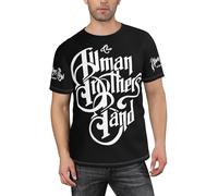 Men's The American Allman Rock Brothers Band T-Shirt Casual Short-Sleeve Tees Concert Merch Lightweight Tee-Shirt Black S