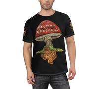 Men's The American Allman Rock Brothers Band T-Shirt Casual Short-Sleeve Tees Concert Merch Lightweight Tee-Shirt Black L