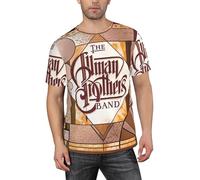 Men's The American Allman Rock Brothers Band T-Shirt Casual Short-Sleeve Tees Concert Merch Lightweight Tee-Shirt Black S