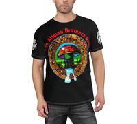 Men's The American Allman Rock Brothers Band T-Shirt Casual Short-Sleeve Tees Concert Merch Lightweight Tee-Shirt Black S