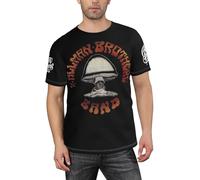 Men's The American Allman Rock Brothers Band T-Shirt Casual Short-Sleeve Tees Concert Merch Lightweight Tee-Shirt Black S